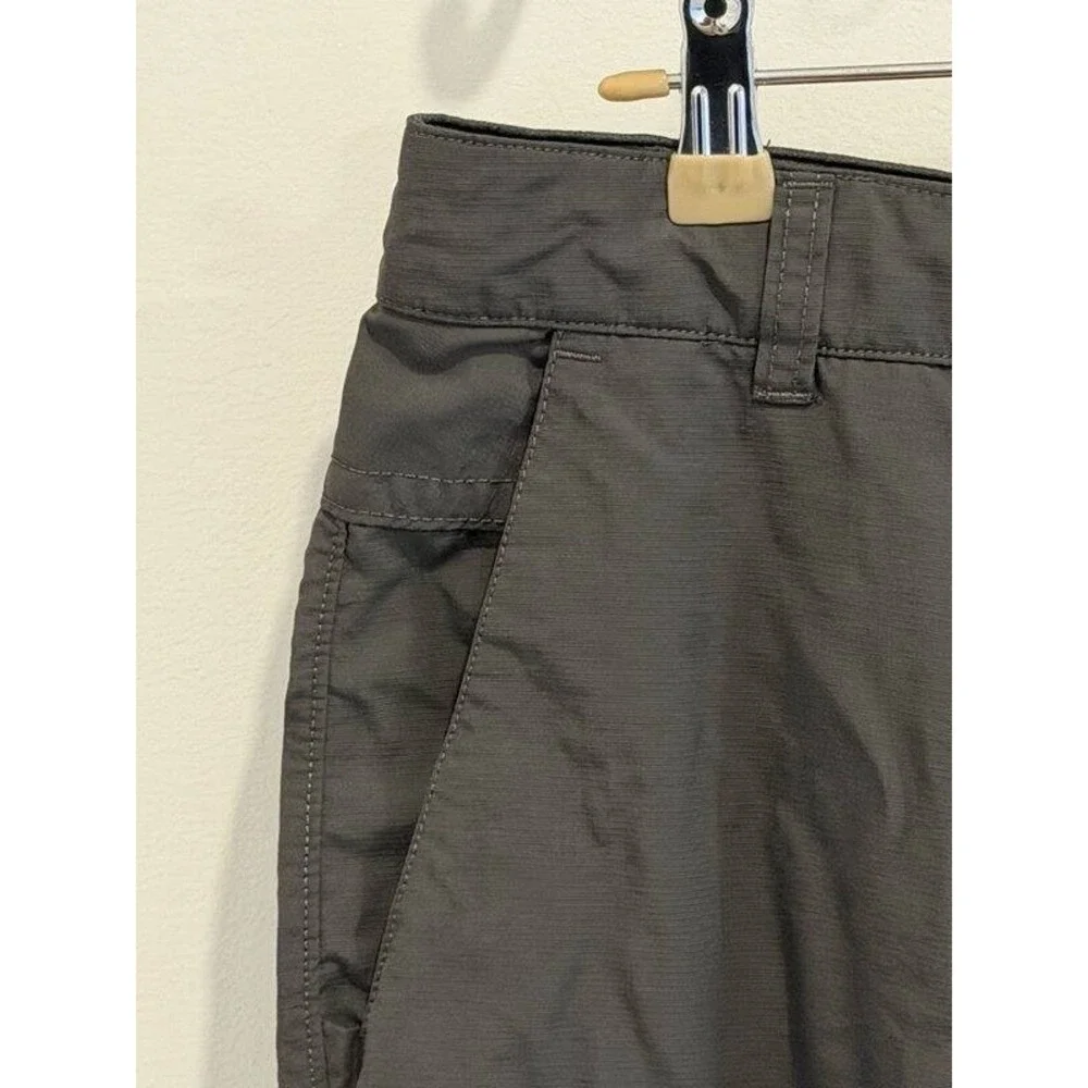 The North Face Mens Dark Gray Nylon Hiking Active Shorts Pockets Size 36